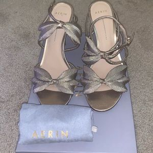 Aerin Gold Nappa Heels 8.5
